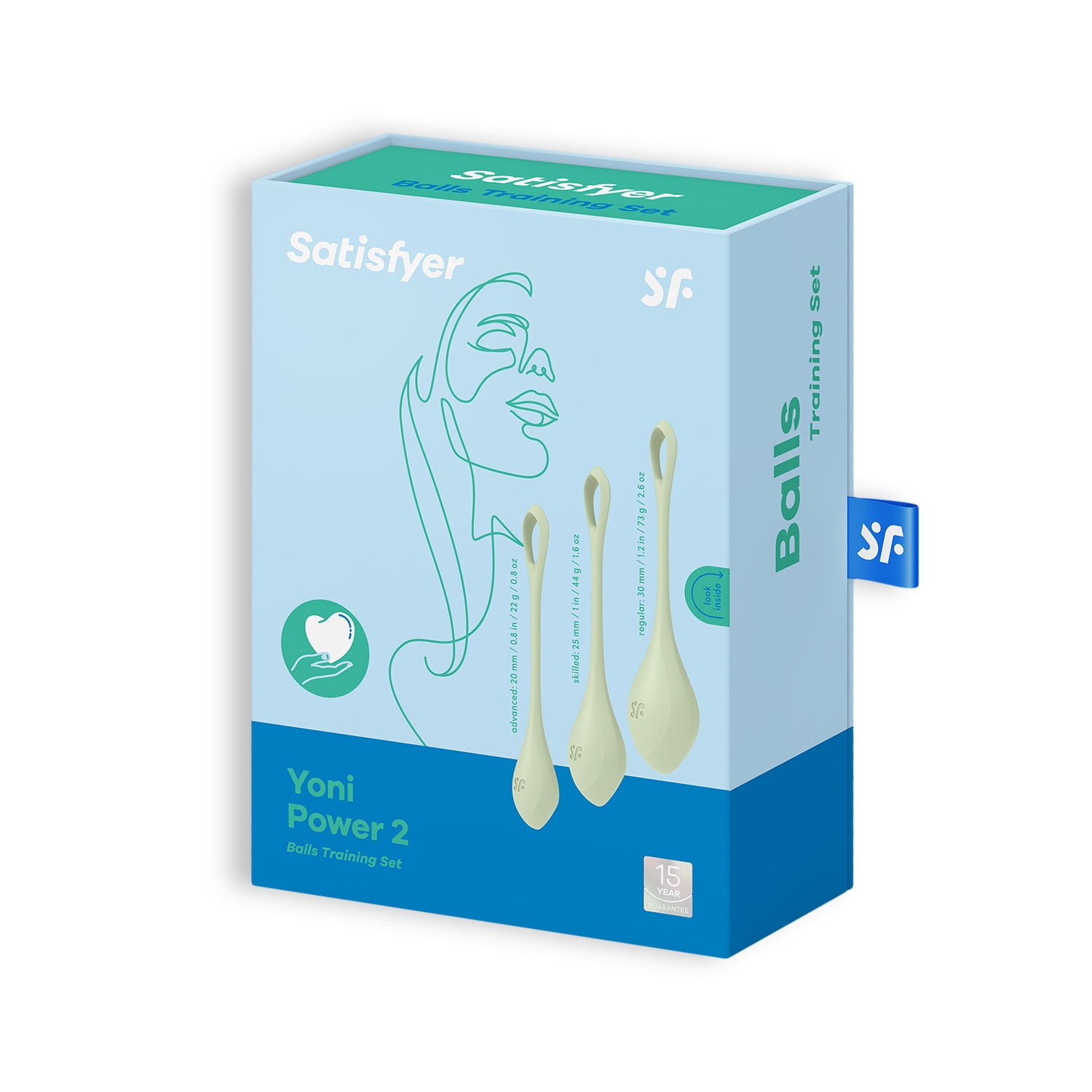 "CONJUNTO DE 3 BOLAS KEGEL YONI POWER 2 SATISFYER VERDES" - Image 5