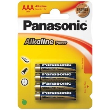 "4 PILHAS AAA ALCALINAS PANASONIC"