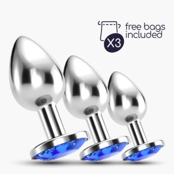 "ANAL TRAIN TRIO BIJOU AZUL CRUSHIOUS COM BOLSAS INDIVIDUAIS GRÁTIS"