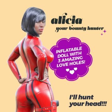 "ALICIA A CAÇA RECOMPENSAS BONECA INSUFLÁVEL MULATA CRUSHIOUS"