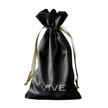 "BOLSA DE CETIM VIVE PRETA"