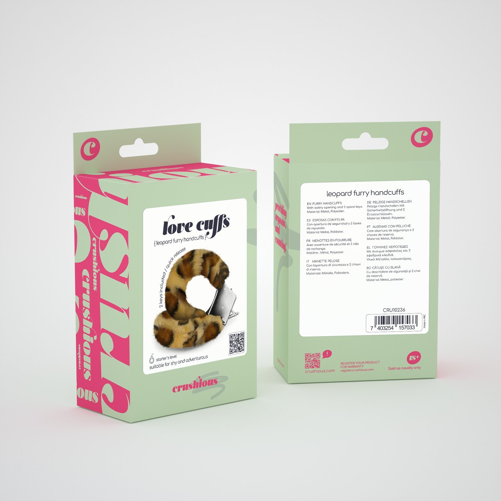 "ALGEMAS DE PELUCHE LOVE CUFFS CRUSHIOUS LEOPARDO" - Image 4