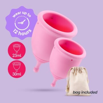 "COPOS MENSTRUAIS MINERVA S + L COM BOLSA CRUSHIOUS"