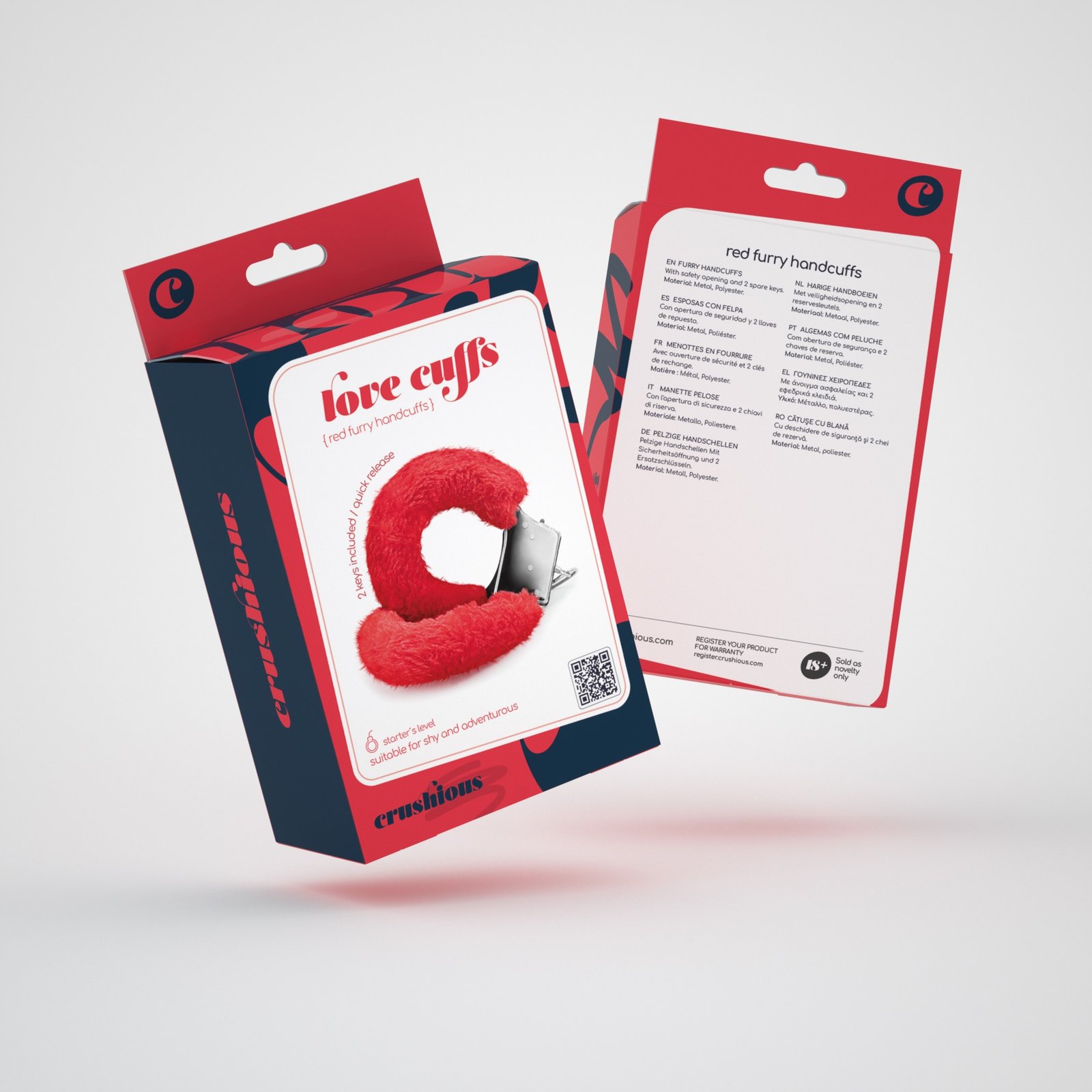 "ALGEMAS DE PELUCHE LOVE CUFFS CRUSHIOUS VERMELHAS" - Image 7