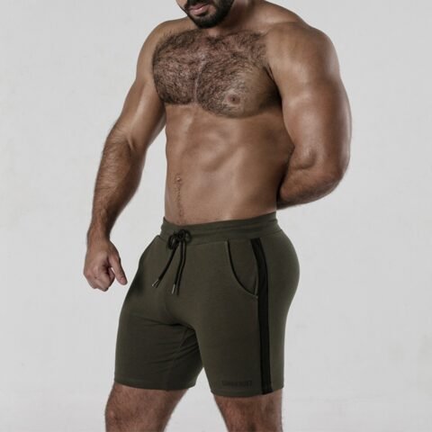 "CALÇÃO SIDE STRIP SHORT CAQUI LOCKER GEAR"