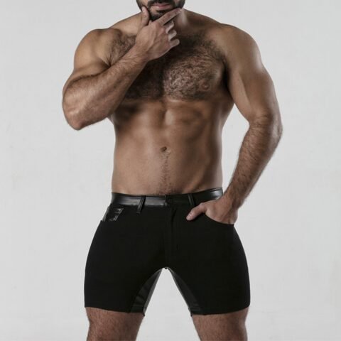 "CALÇÃO PERNEIRA 5 POCKET CHAP SHORT PRETO LOCKER GEAR"