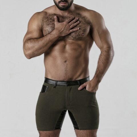 "CALÇÃO PERNEIRA 5 POCKET CHAP SHORT CAQUI LOCKER GEAR"