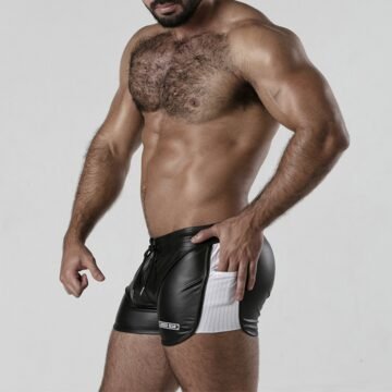 "CALÇÃO PERNEIRA 2 WAY ZIPPER CONTRAST SHORT BRANCO LOCKER GEAR"