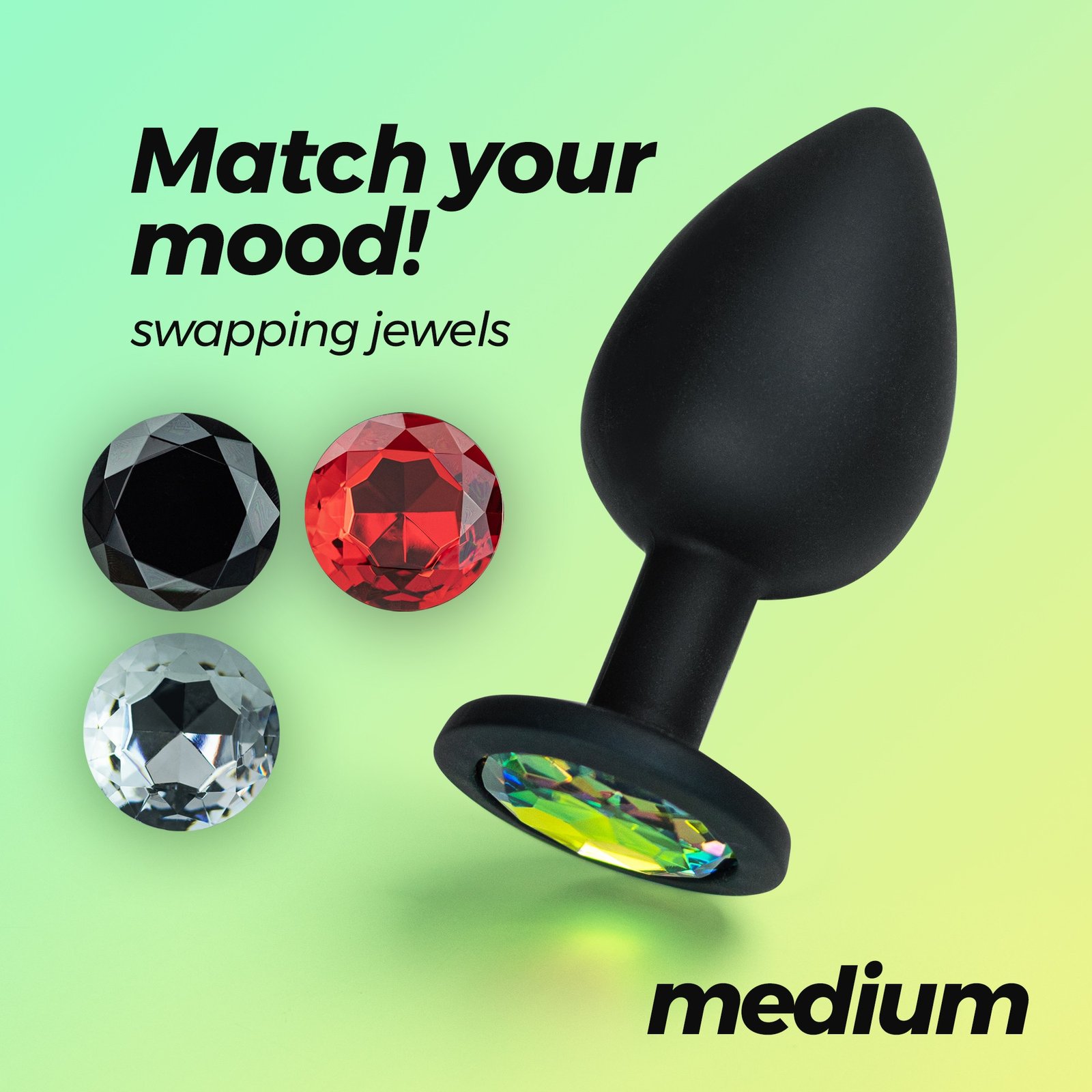 "CAMILEO PLUG ANAL MÉDIO COM 4 JOIAS INTERCAMBIÁVEIS CRUSHIOUS"