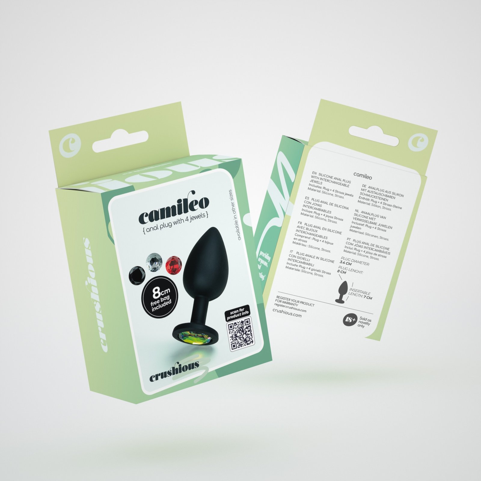 "CAMILEO PLUG ANAL MÉDIO COM 4 JOIAS INTERCAMBIÁVEIS CRUSHIOUS" - Image 11