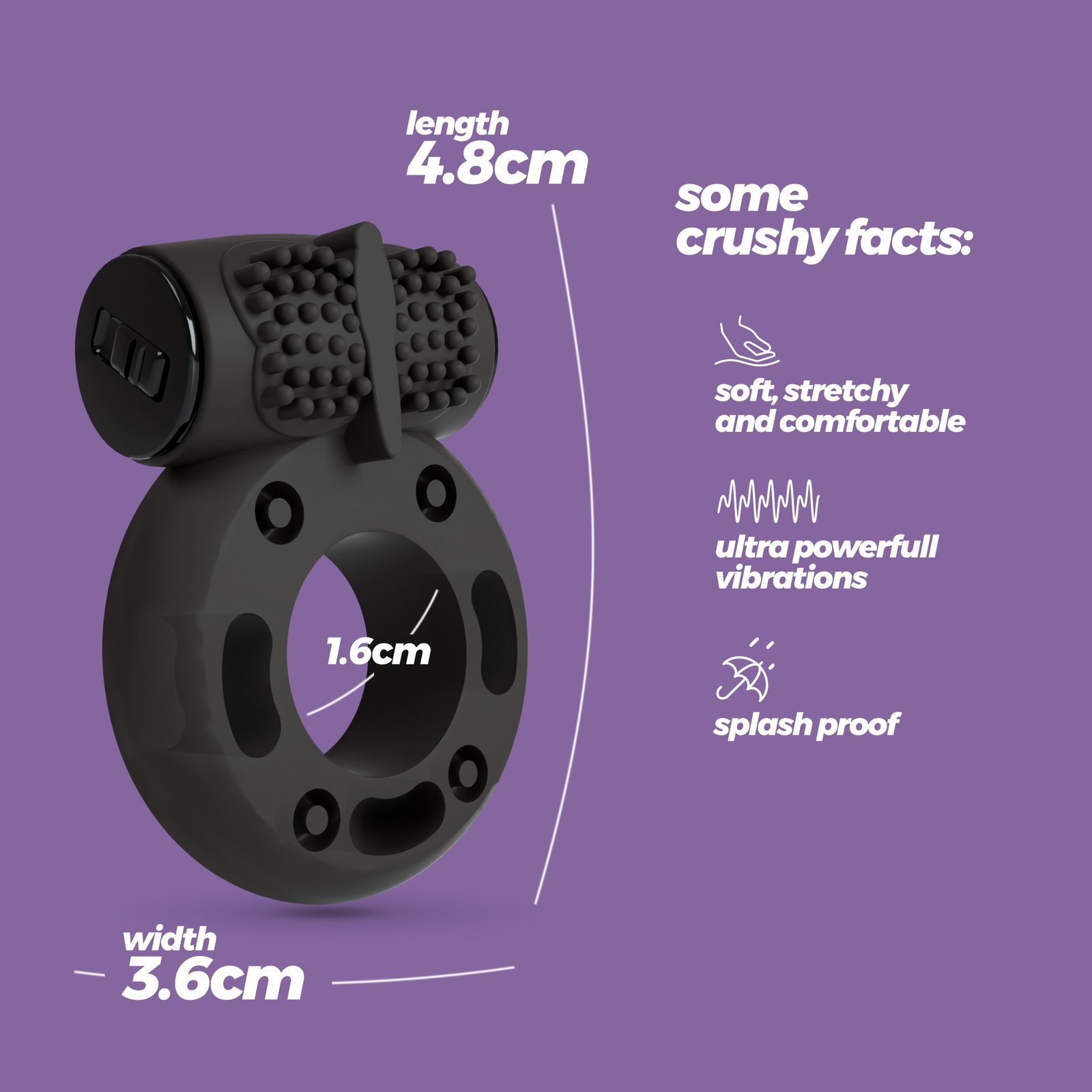 "ANEL PARA O PÉNIS COM BALA VIBRATÓRIA BOOSTER CRUSHIOUS" - Image 14