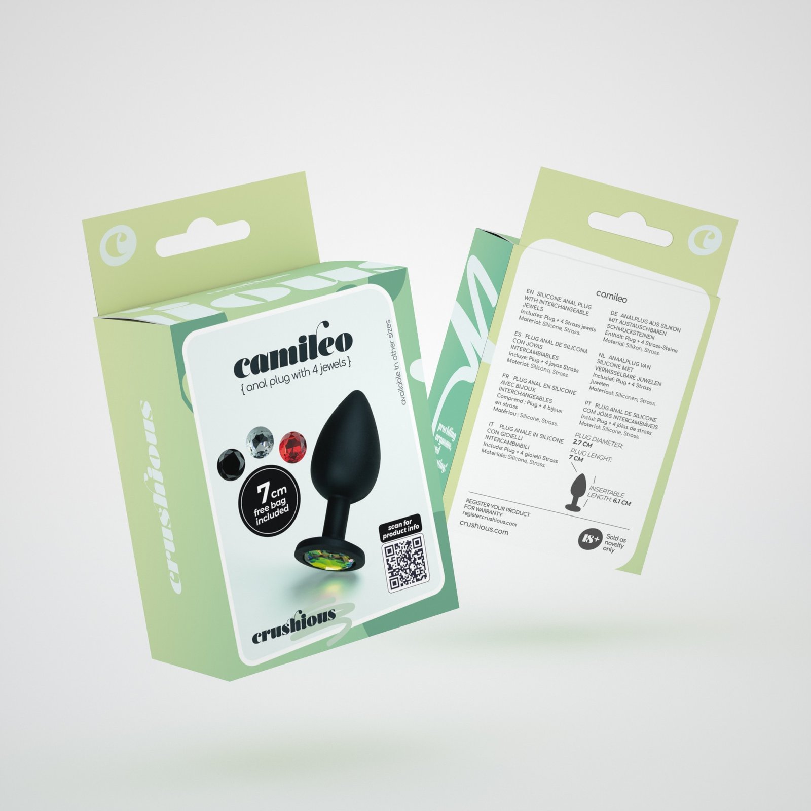 "CAMILEO PLUG ANAL PEQUENO COM 4 JOIAS INTERCAMBIÁVEIS CRUSHIOUS" - Image 11