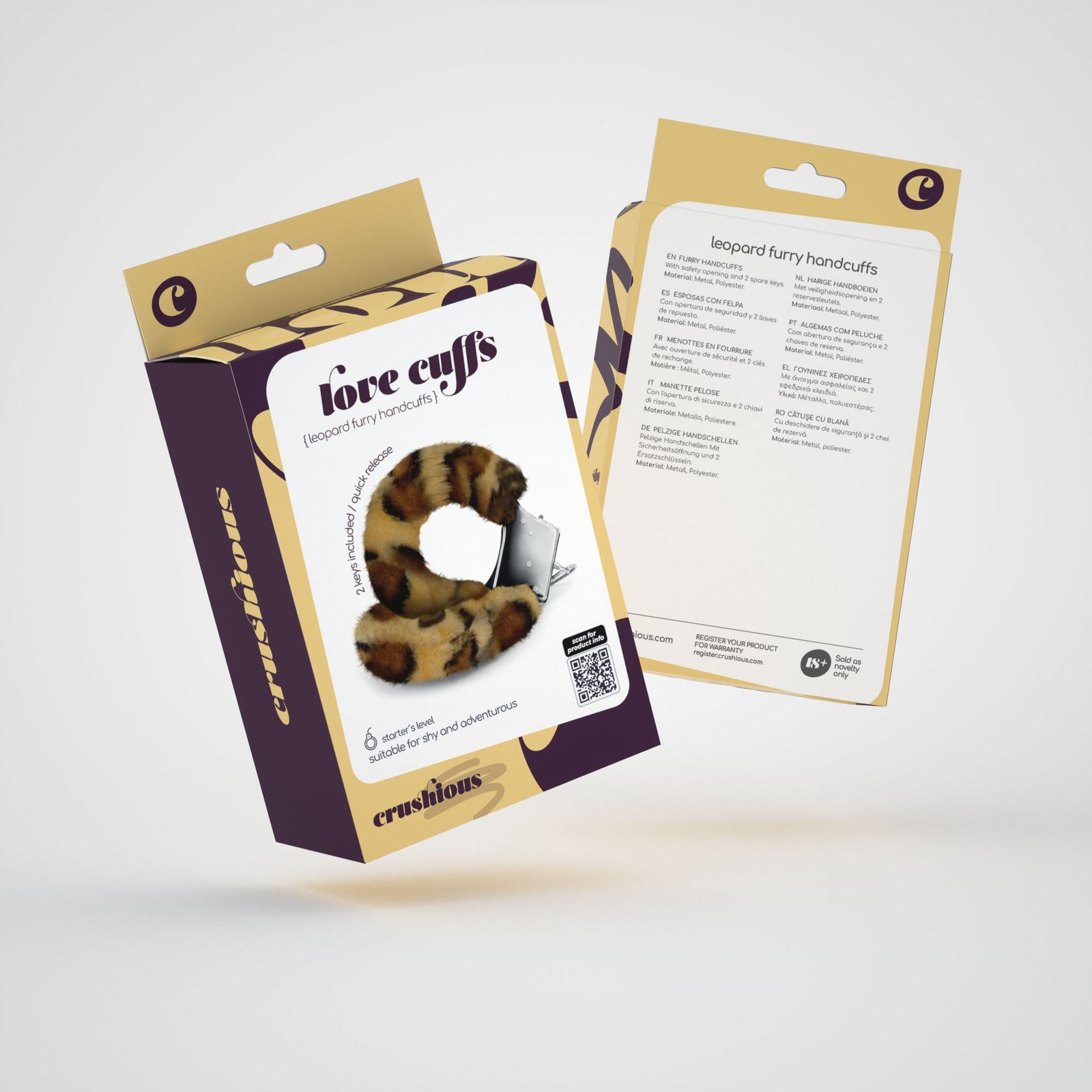 "ALGEMAS DE PELUCHE LOVE CUFFS CRUSHIOUS LEOPARDO" - Image 6