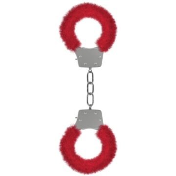 "ALGEMAS COM PELUCHE PLEASURE FURRY HANDCUFFS VERMELHAS"