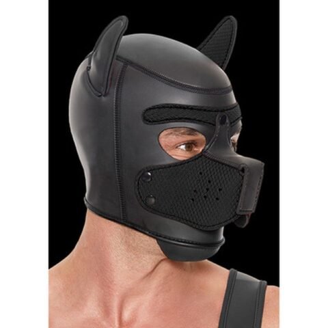 "CAPUZ PUPPY HOOD EM NEOPRENE PRETO OUCH!"