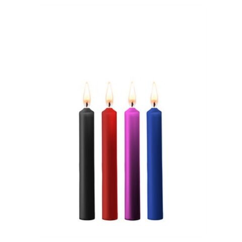 "CONJUNTO DE 4 VELAS COM MIX DE CORES TEASING WAX CANDLES OUCH!"